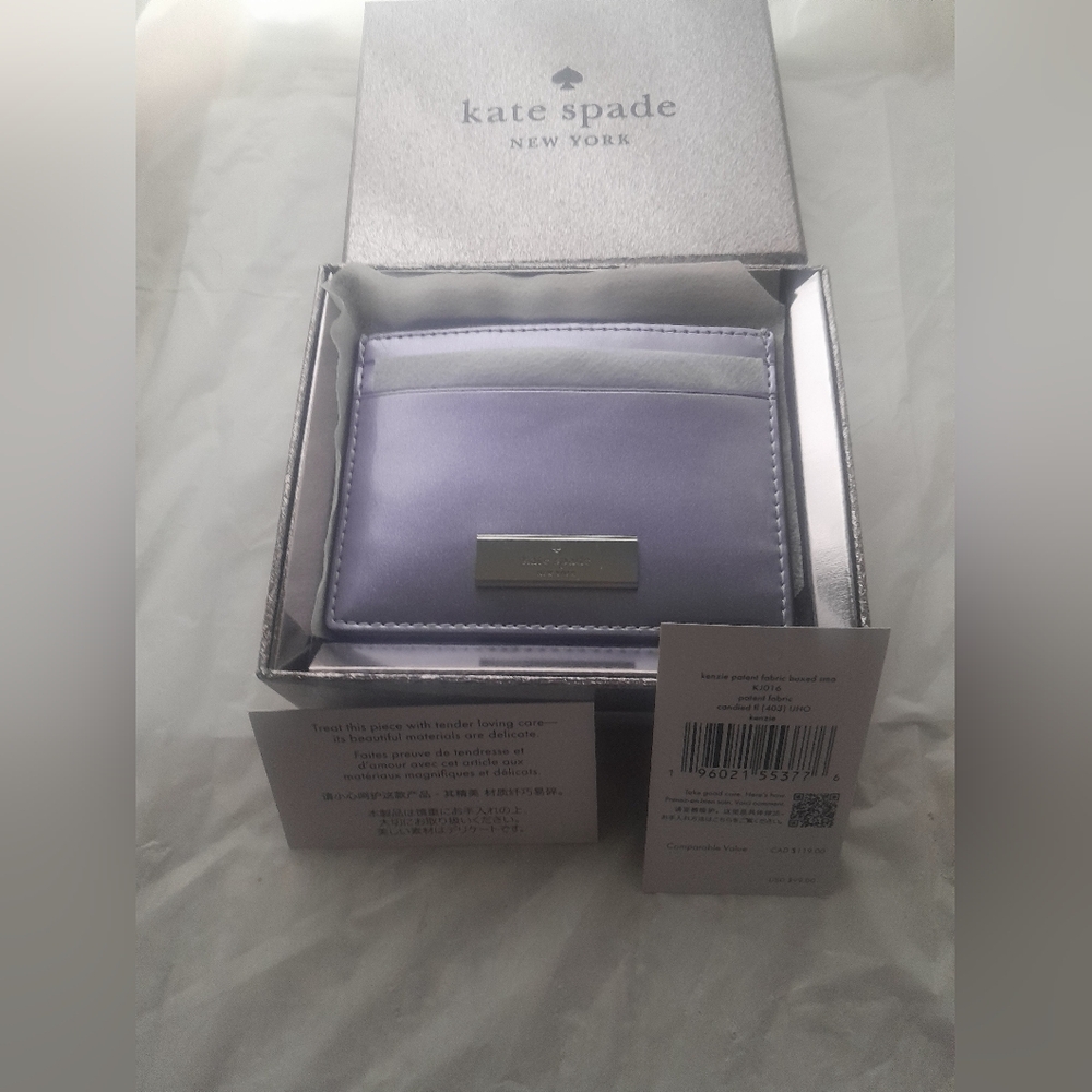 New Kate Spade Kenzie Card Holder In Candied Flower Color NWT & Gift Box